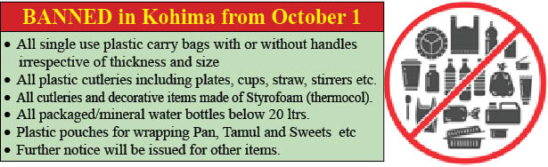 Kohima gears up for ban on single use plastic